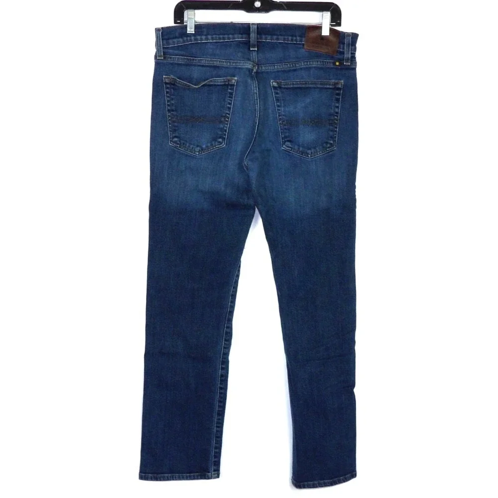 Lucky Brand Medium Wash Stretch 221 Original Straight Denim Jeans Men's 34 X 32